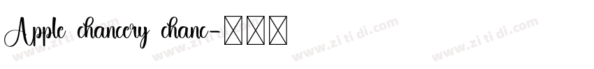 Apple chancery chanc字体转换